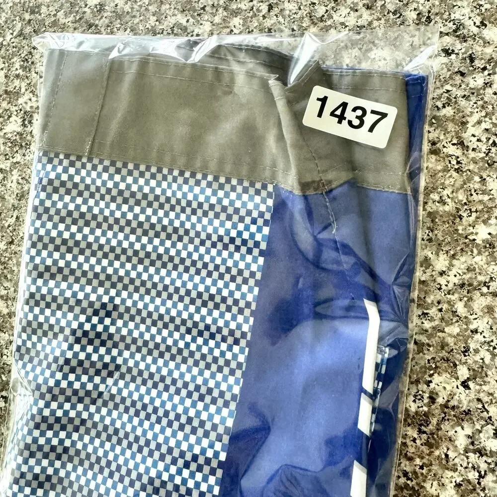Bud Light Board Shorts Mens Size 30 Blue Checkered Swim Trunks Surf Beach Light